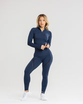 بلوزة Renew بدون درزات بأكمام طويلة | Moonlight Navy